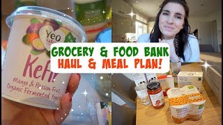 GROCERY \& FOOD BANK HAUL \& MEAL PLAN | VLOGMAS DAY 12