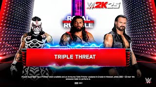Roman Reigns vs Drew McIntyre vs Penta | Triple Threat Match | WWE 2K25