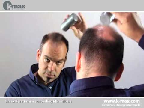 Kmax: microfibre di cheratina anticalvizie e anti diradamento capelli -  YouTube