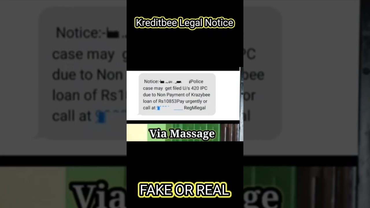 Kreditbee Legal Notice || Kreditbee ka legal notice fake or real hai kya 