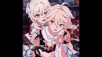 lumine and aether 🥲♥️[]#genshinimpact #edit #characters #fypシ #lumine #aether