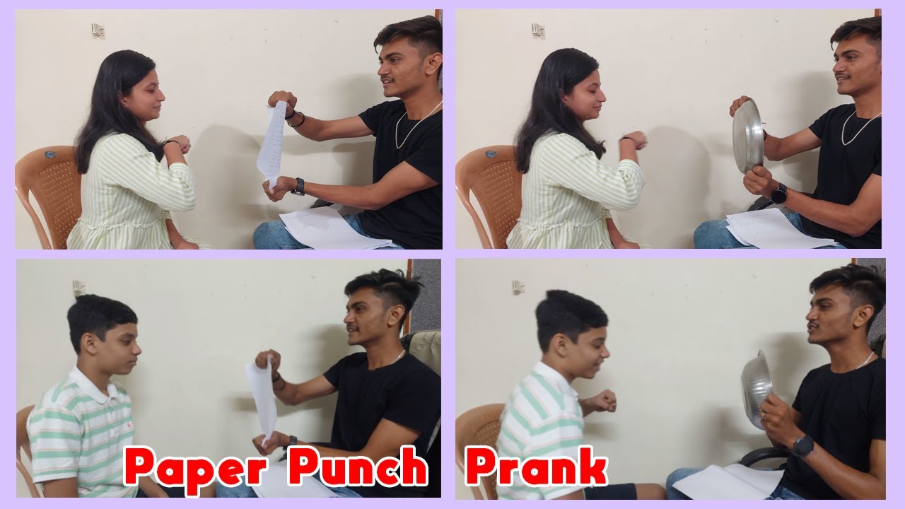 Paper Punch Prank ft riya, kabir😂Raj_Gajjar_Vlogs YouTube