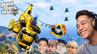 FIGHTER JET vs 4 HELICOPTER HUNTERS!! (Intense Aerial Chase)
