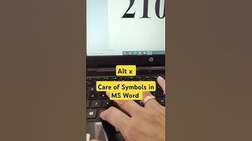 Care of C/O Symbol in MS Word #shorts #computer #unicode