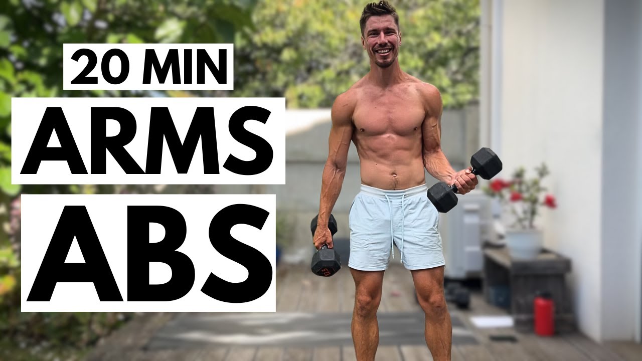 20 Min Arms And Abs Workout At Home | Upper Body Routine With Dumbbells ...