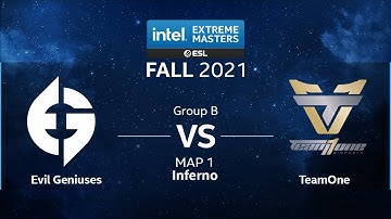 CS:GO - Evil Geniuses vs. TeamOne [Inferno] Map 1 - IEM Fall 2021 - Group B - NA