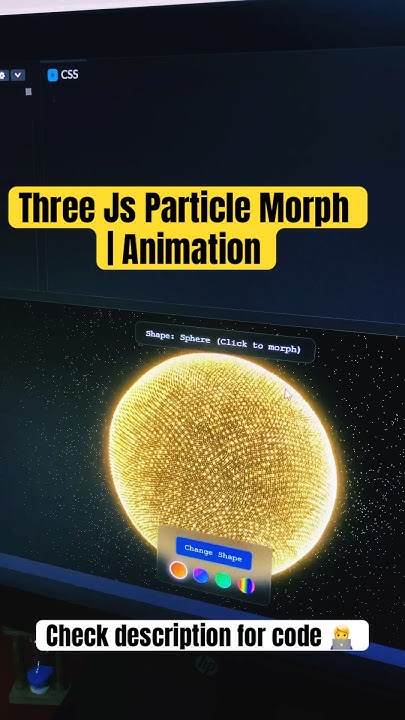 Three Js Particles | HTML Animation #frontend #coding #shorts - YouTube