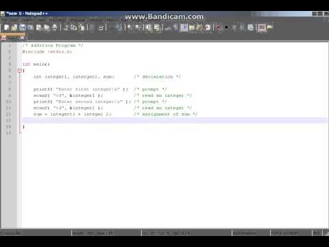 Addition Program (C) - YouTube