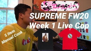 Supreme FW20 Live Cop Week 1 - 5 ITEM COOK - Bicycle Playing Cards, Camo Deck, Pharoah Tee & More
