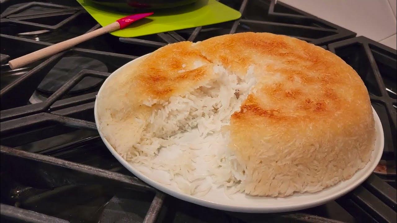 Super simple Persian Tahdig (crunchy rice) recipe using Cripspa