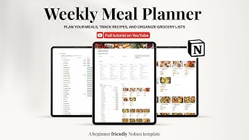 🥗 The Only Notion Meal Planner You’ll Ever Need (+FREE TEMPLATE) | Grocery List + Recipe Book