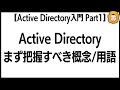 【Active Directory入門 Part1】ActiveDirectory 入門 まずは把握すべき要素/概念/単語をざっと理解！