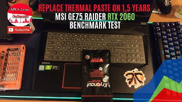 REPLACE THERMAL PASTE MSI GE75 RTX 2060 INDONESIA | Kryonaut Benchmark !