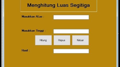 Menghitung luas segitiga menggunakan visual basic 2019