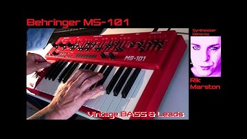 Behringer MS-101 Vintage BASS Leads MS-1 SH-101 Analog Synthesizer Rik Marston