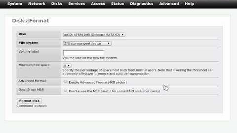 FreeNAS creating RAID5 with 3 disks
