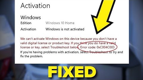 How to Fix The Windows 11 Activation Error 0xc004c003
