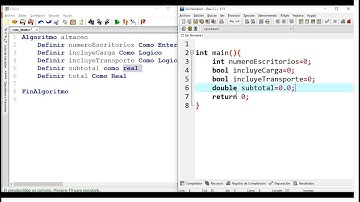 Migrando a C++ : Paralelo entre Pseint y C++