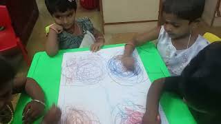 Pre - writing activities # scribbling # pre.kg # kids scribble work ,pre writing practice 