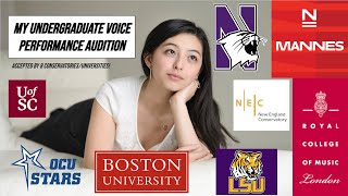 VOICE PERFORMANCE AUDITION (ACCEPTED @ MANNES, NORTHWESTERN, ROYAL COLLEGE OF MUSIC, BU, NEC + MORE)