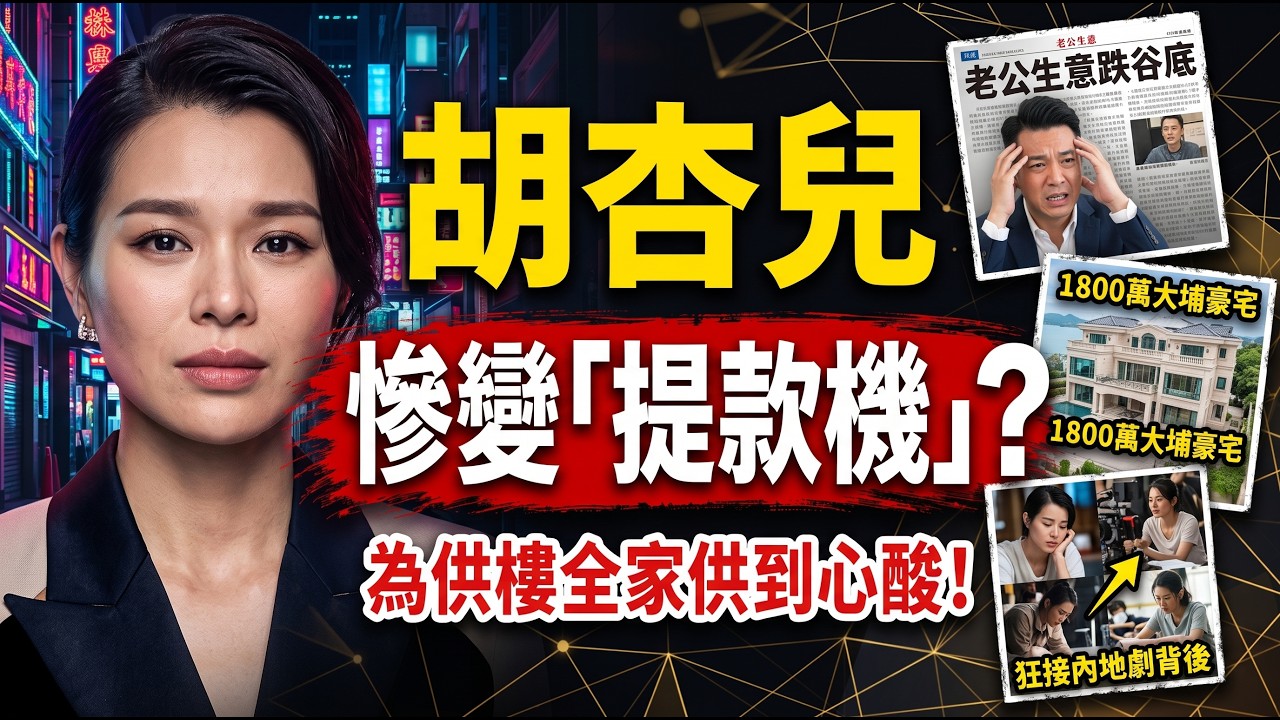 揭秘胡杏兒真實婚姻狀況!老公生意跌谷底,為供大埔1800萬豪宅,竟淪為全家「提款機」?狂接內地劇背後心酸#易經 #風水 #命理 #八字 #流年大運 #業力因果 #豪門婚姻 #中年危機 縮圖