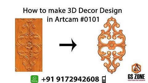 How to make 3D Door Decor Design in Artcam #101 #GS_Zone #Artcam #CNC #Woodworking