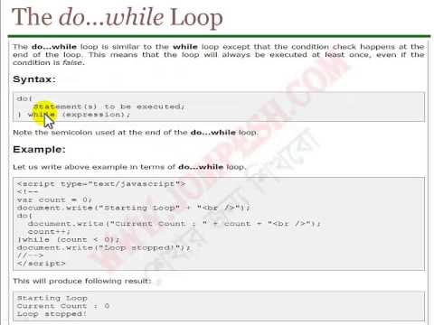 Lesson 8: Javascript - While Loop - YouTube