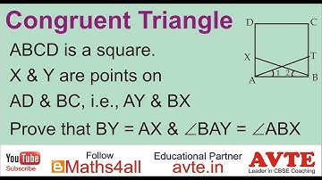 ABCD is a square. X & Y are points on AD & BC ie AY = BX. Prove BY = AX & Ang BAY = Ang ABX
