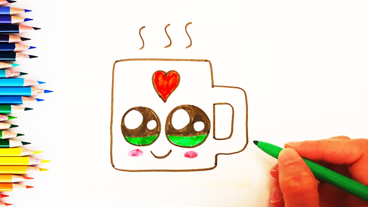 Sevimli Bardak Çizimi How to Draw Cute Cup Kolay Çizimler Çocuk