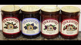 Trappist Cranberry Conserve, Boysenberry Seedless Jam, Damson Plum Jam, Strawberry Preserve