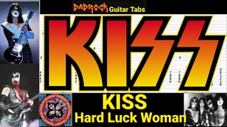 Hard Luck Woman - KISS - Acoustic Guitar + Bass TABS Lesson Resimi