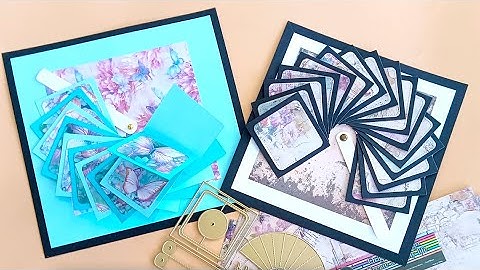 Waterfall card making tutorial | Photo album idea - #papercraft  #AlinaCraft #handmadecards #amazon