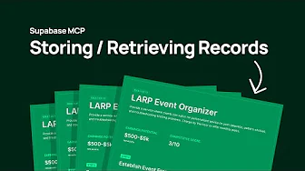 Cursor + Supabase MCP - Storing / Retrieving - SideBling