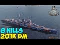 World of WarShips | Mogami | 8 KILLS | 201K Damage - Replay Gameplay 4K 60 fps