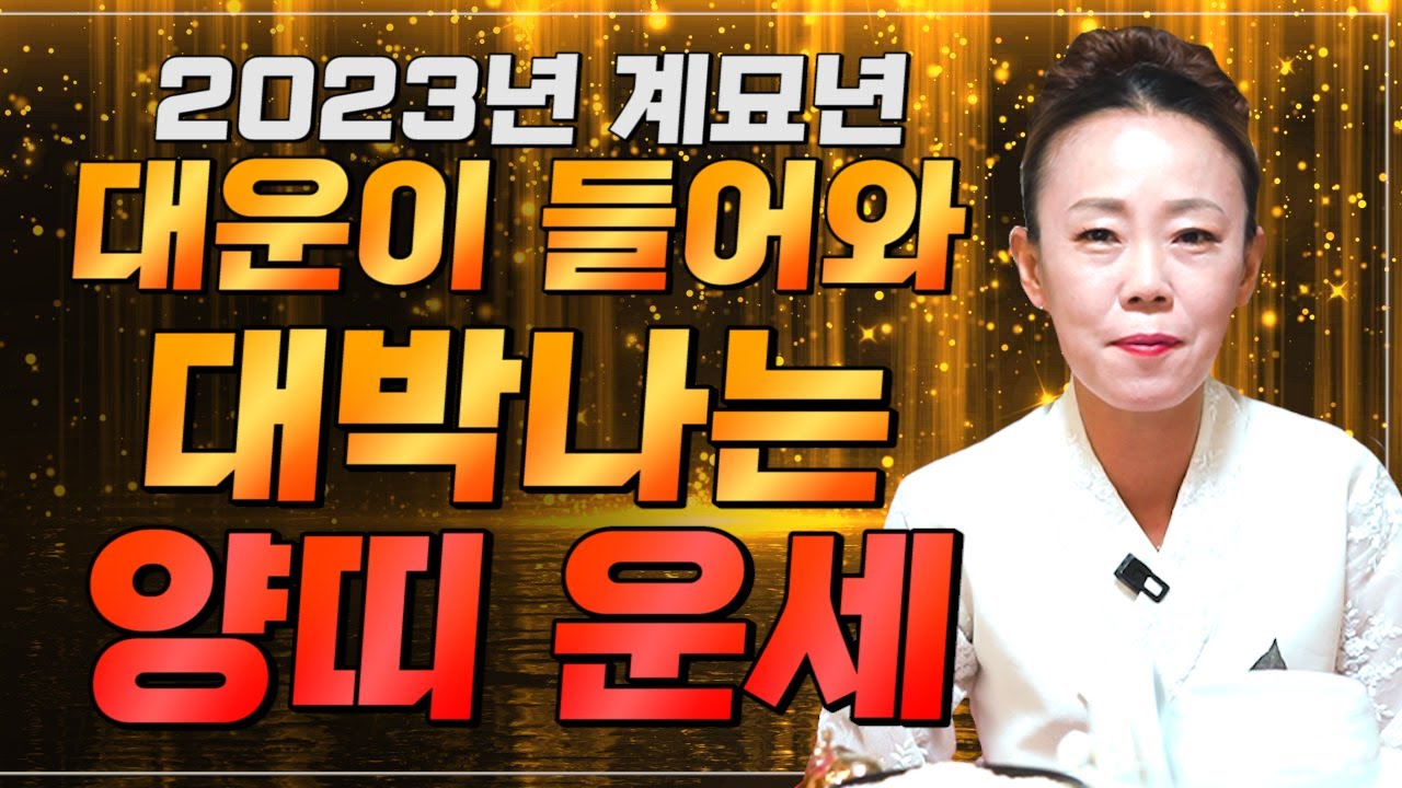 🌟2023년 대박나는띠🌟 계묘년 대운이 들어와 대박나는 양띠운세?! 양띠분들 달려봅시다! / 55년생 67년생 79년생 91년생 ...