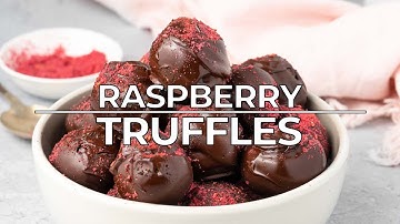 Dark Chocolate Raspberry Truffles