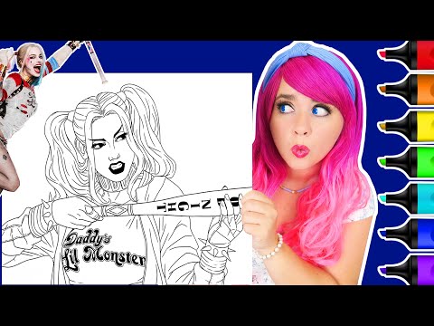 Coloring Harley Quinn DC Suicide Squad Coloring Page | Ohuhu Art Markers
