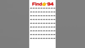 Find odd number 94 🤔 #shorts#FindUrDigits#quiz#maths#puzzle#shortfeed#quizgame#find#quiz2025 #tiktok