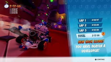 Crash Team Racing Nitro-Fueled Spyro Circuit Time Trial vs. Developer (Speed)