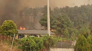 El incendio de Larouco llega a A Rúa y Petín y desalojan la Residencia de Los Pinos