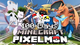 จับให้ได้ !! เอาชีวิตรอด 100 วันในโลก Minecraft Pixelmon 100 Days