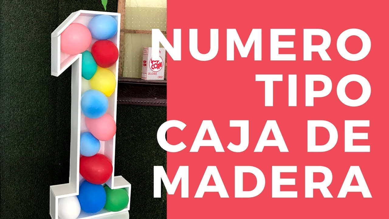 CAJA DE MADERA EN FORMA DE NUMERO 1 DIY 