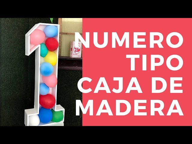 CAJA DE MADERA EN FORMA DE NUMERO 1 DIY 