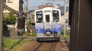 えちぜん鉄道6101形2連 まつもと町屋発車