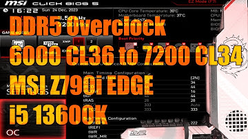 Stable DDR5-7200 CL34 overclock of a Kingston Fury 6000 CL36 kit.