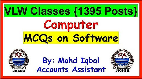 MCQs on Computer Software || VLW Classes