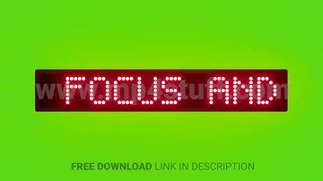 Productivity Comes From Focus and Discipline Scrolling Red Dot Matrix LED Text Animation on Green Sc