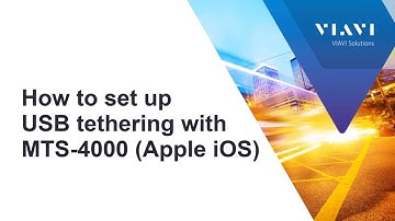 VIAVI T-BERD/MTS-4000: How to set up USB Tethering (Apple iOS)