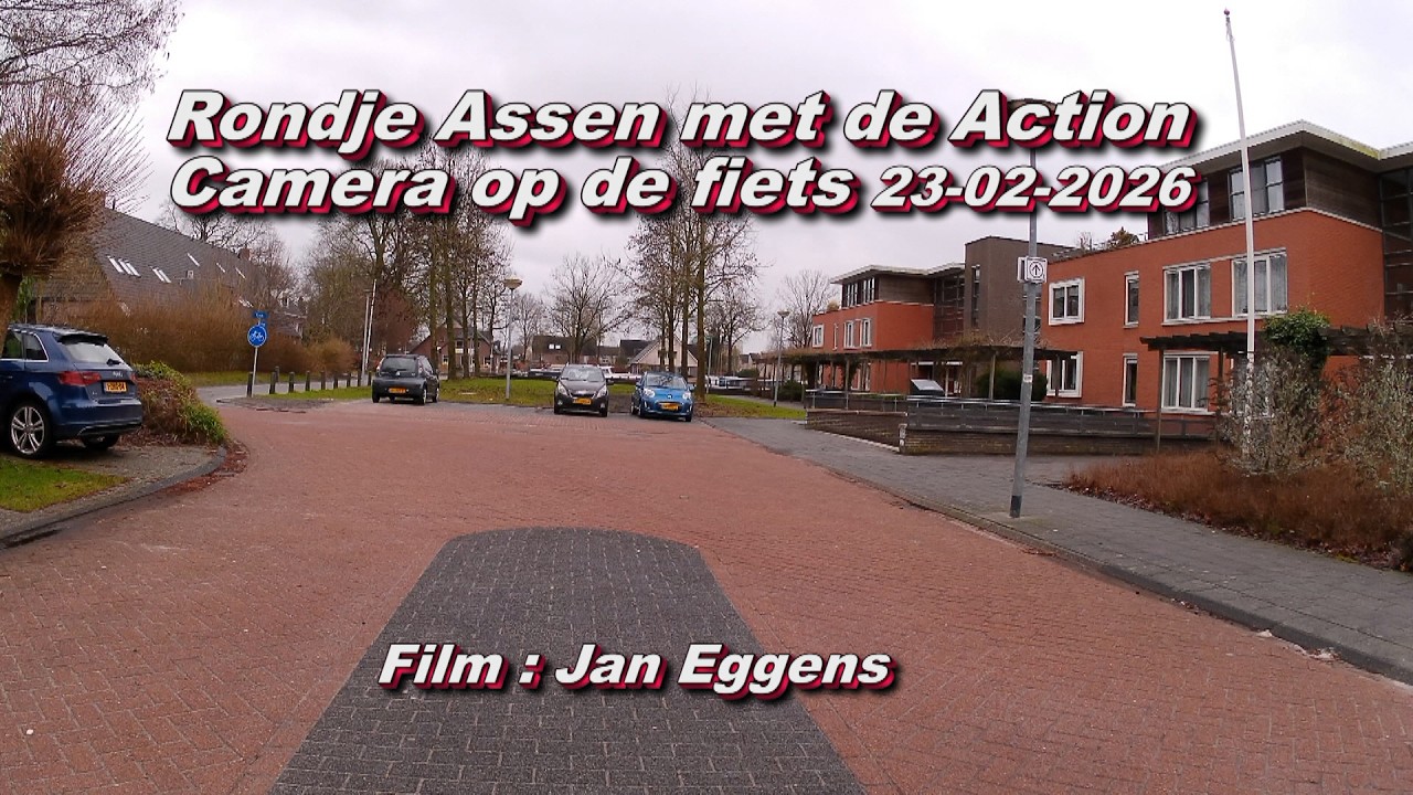 Rondje Assen met de Action camera op de fiets 23 02 2026