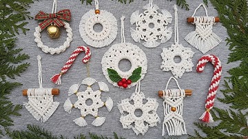 ❄DIY ADORNOS de NAVIDAD en MACRAME (paso a paso) | DIY Macrame Christmas Ornaments Tutorial